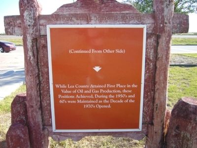 Oil and Gas Marker (rear side) image. Click for full size.
