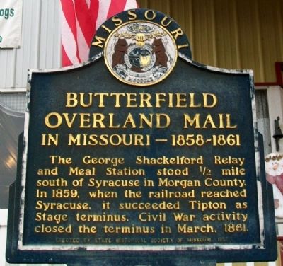 Butterfield Overland Mail in Missouri - 1858-1861 Marker image. Click for full size.