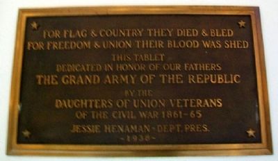 G.A.R. Memorial Hall Interior Marker image. Click for full size.