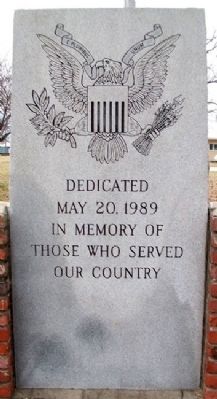 Veterans Memorial Marker. Click for full size. Veterans Memorial Marker image. Click for full size.