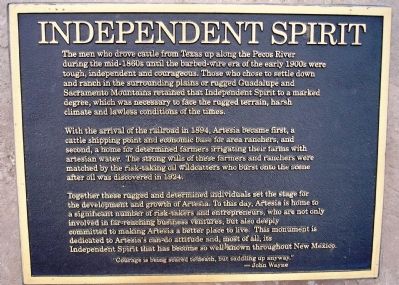 Independent Spirit Marker image. Click for full size.