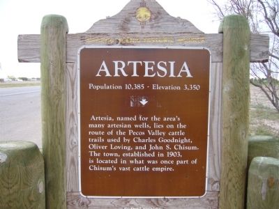 Original Artesia Marker. Click for full size. Original Artesia Marker image. Click for full size.