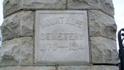 Mount Hope Cemetery Entry Gate. Click for full size. Mount Hope Cemetery Entry Gate image. Click for full size.