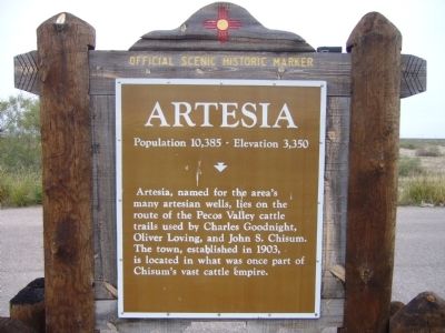 Artesia Marker. Click for full size. Artesia Marker image. Click for full size.