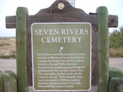 Seven Rivers Cemetery Marker image. Click for full size.