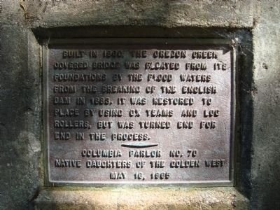 Oregon Creek Covered Bridge Marker image. Click for full size.
