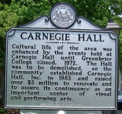 Carnegie Hall Marker - Side Two image. Click for full size.
