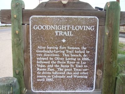 Goodnight-Loving Trail Marker image. Click for full size.