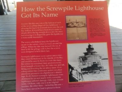 How the Screwpile Lighthouse Got Its Name Marker image. Click for full size.