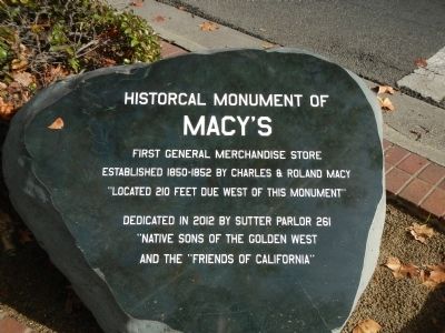 Historical Monument of Macys. Click for full size. Historical Monument of Macys image. Click for full size.