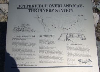 Butterfield Overland Mail / The Pinery Station Marker image. Click for full size.