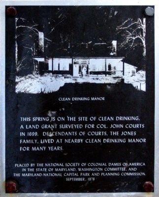 Clean Drinking Manor Marker image. Click for full size.
