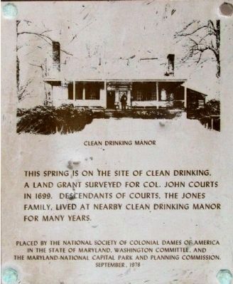 Clean Drinking Manor Marker image. Click for full size.