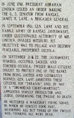 Sacking of Osceola Marker Text image. Click for full size.