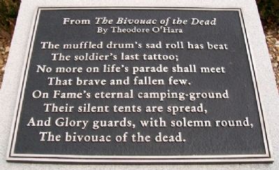 Fort Scott National Cemetery <i>The Bivouac of the Dead</i> Marker image. Click for full size.