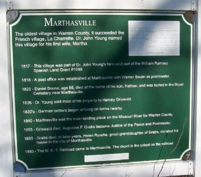 Marthasville Marker. Click for full size. Marthasville Marker image. Click for full size.