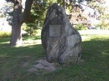 "Johnny Appleseed" Marker on large Stone at the Swinney Homestead image. Click for full size.