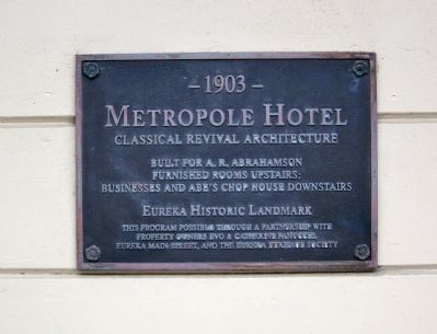 Metropole Hotel Marker image. Click for full size.