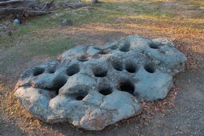 Native American Mortar or Grinding Stone. image. Click for full size.