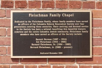 Fleishman Family Chapel Marker image. Click for full size.