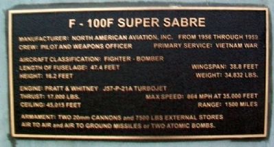 F-100F Super Sabre Marker image. Click for full size.