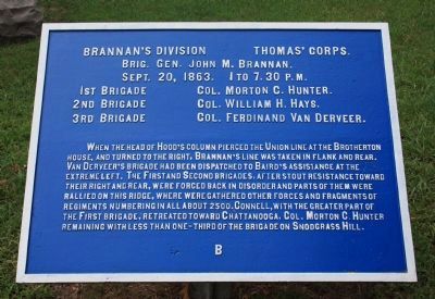 Brannan's Division Marker. Click for full size. Brannan's Division Marker image. Click for full size.