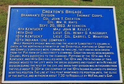 Croxton's Brigade Marker. Click for full size. Croxton's Brigade Marker image. Click for full size.