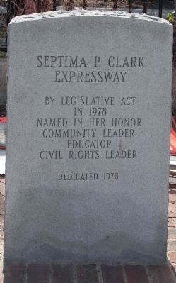 Septima P. Clark Expressway Marker image. Click for full size.