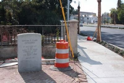 Septima P. Clark Marker, looking southwest near US 17 image. Click for full size.