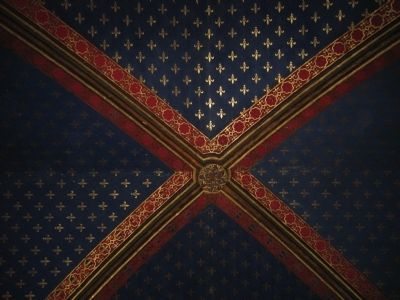 Ceiling of the lower level of Sainte-Chapelle image. Click for full size.