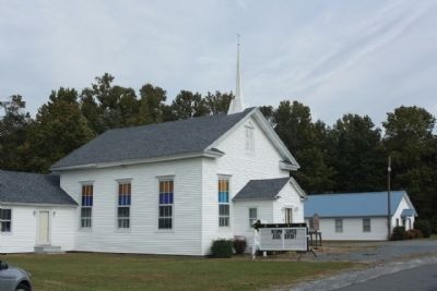 Trinity Methodist Church and Marker image. Click for full size.