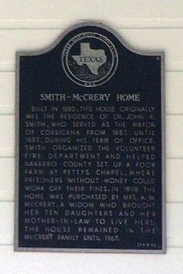 Smith-McCrery Home Marker image. Click for full size.