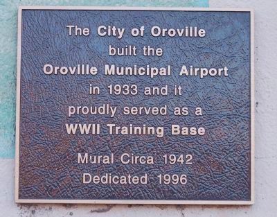 Oroville Municipal Airport Marker image. Click for full size.