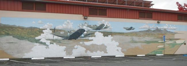 WW II Training Base mural. Click for full size. WW II Training Base mural image. Click for full size.