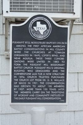 Pleasant Hill Missionary Baptist Church Marker image. Click for full size.