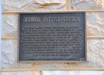 Ramah Baptist Church Marker image. Click for full size.