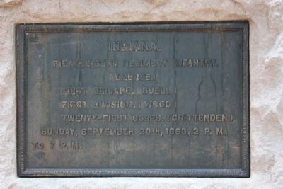 58th Indiana Infantry Marker. Click for full size. 58th Indiana Infantry Marker image. Click for full size.