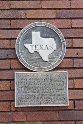 Pioneer Bank Building Marker. Click for full size. Pioneer Bank Building Marker image. Click for full size.