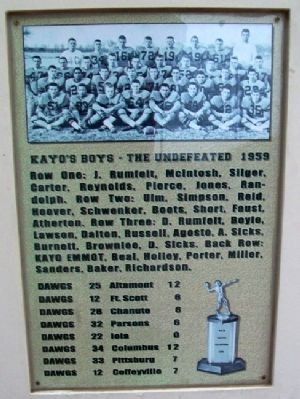 Kayo's Boys 1959 Marker. Click for full size. Kayo's Boys 1959 Marker image. Click for full size.