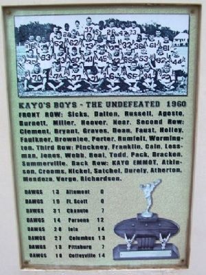 Kayo's Boys 1960 Marker image. Click for full size.