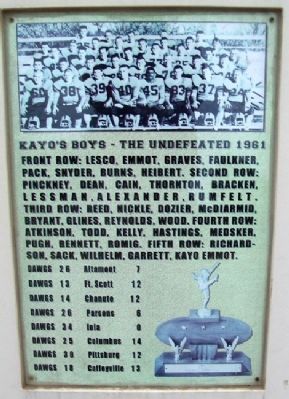 Kayo's Boys 1961 Marker image. Click for full size.