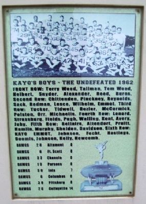 Kayo's Boys 1962 Marker. Click for full size. Kayo's Boys 1962 Marker image. Click for full size.