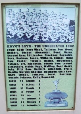 Kayo's Boys 1962 Marker image. Click for full size.