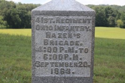 41st Ohio Infantry Marker. Click for full size. 41st Ohio Infantry Marker image. Click for full size.