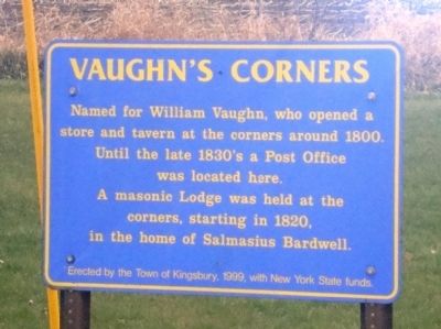 Vaughn's Corners Marker. Click for full size. Vaughn's Corners Marker image. Click for full size.