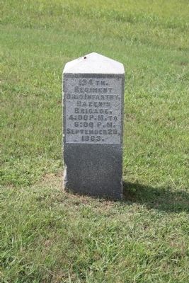 124th Ohio Infantry Marker image. Click for full size.