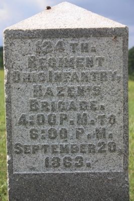124th Ohio Infantry Marker image. Click for full size.