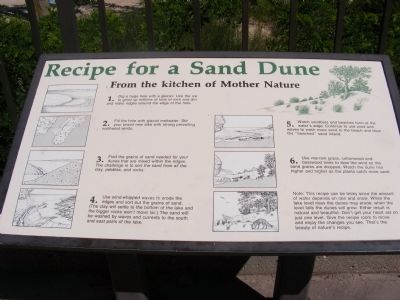 Recipe for a Sand Dune Marker image. Click for full size.