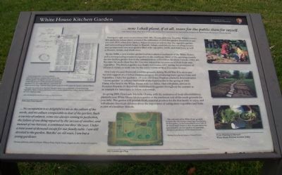 White House Kitchen Garden Marker. Click for full size. White House Kitchen Garden Marker image. Click for full size.