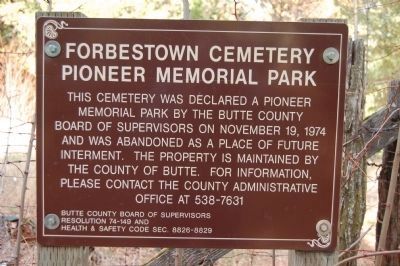 Forbestown Cemetery. Click for full size. Forbestown Cemetery image. Click for full size.
